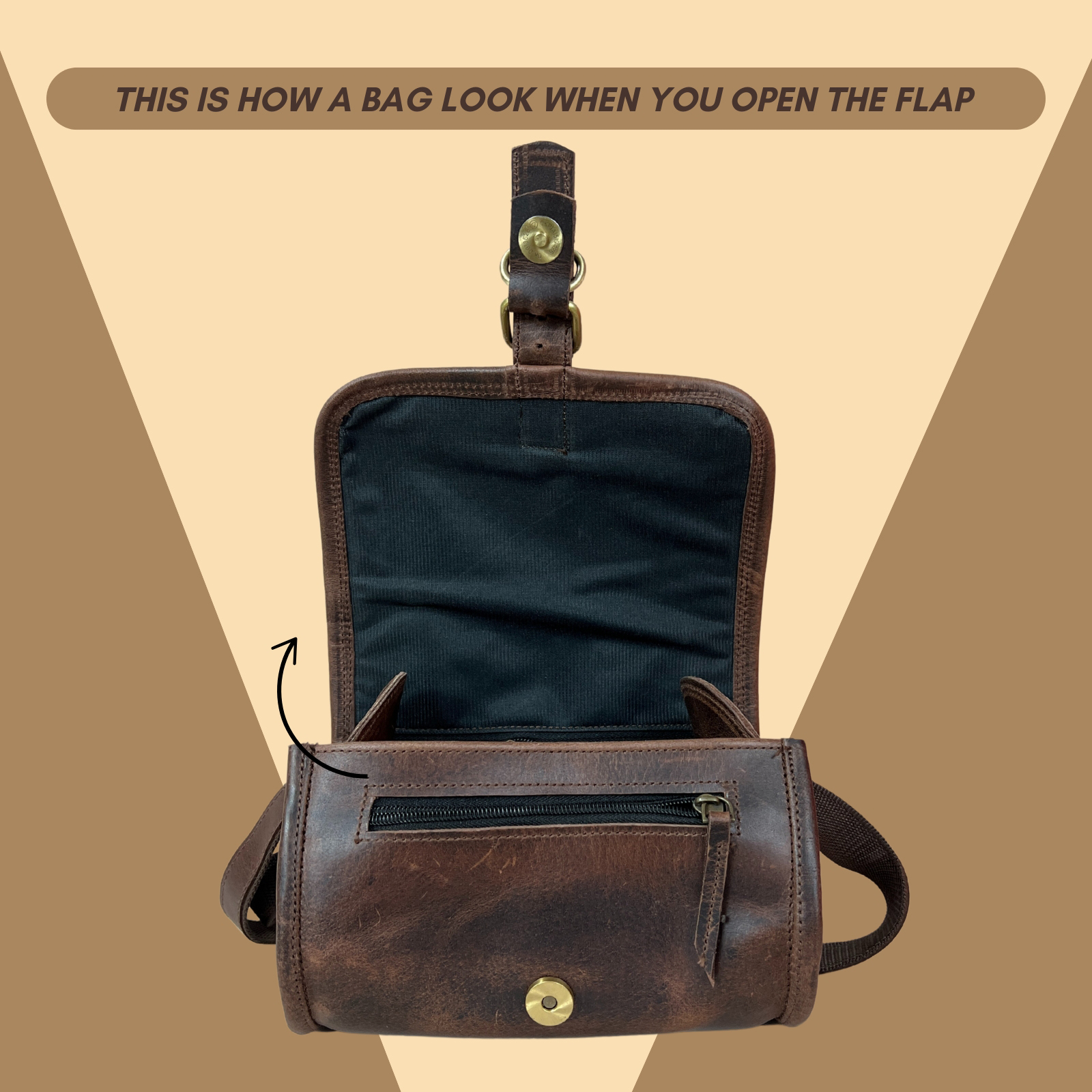 Madosh Genuine Leather Women’s Shoulder Brown Crossbody Flap Over Small Sling Side Purse 